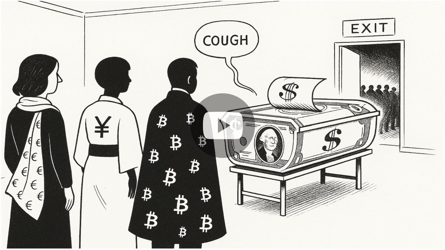 Cartoon cover, Biotech (XBI): Check the Exits Before the Dollar's Wake