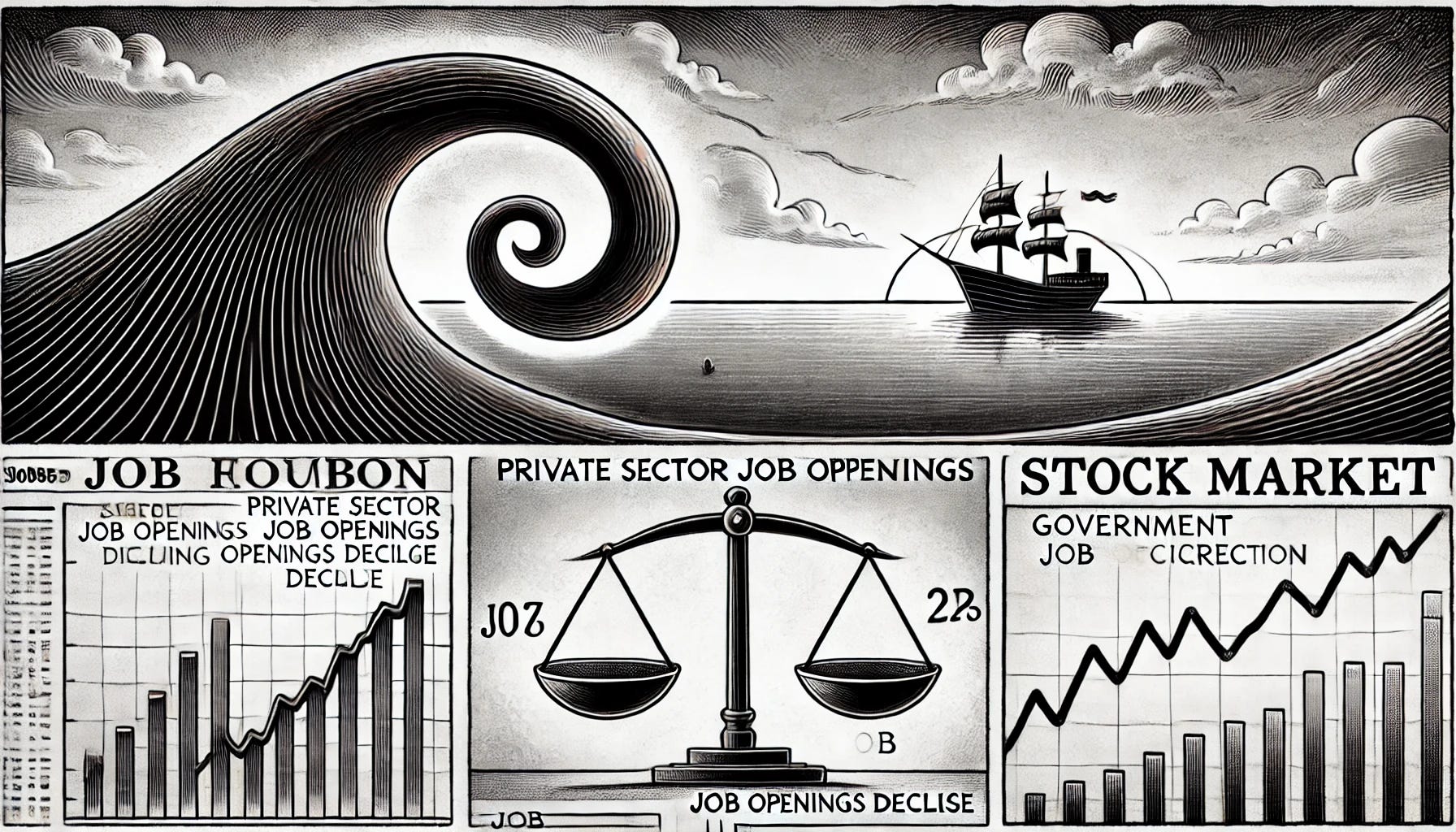 Cartoon cover, Election Trade: The Curve Winks and the Sky Stays Put