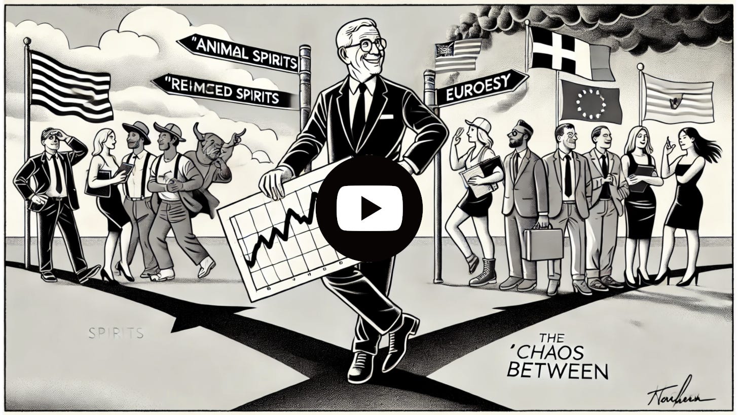 Cartoon cover, Rumble (RUM): Animal Spirits, Tariff Noise and a Loud Consumer