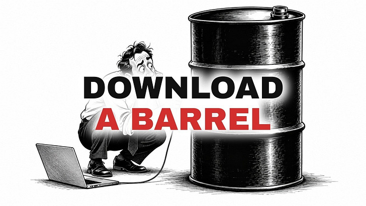 Cartoon cover, US Oil (USO): The Barrel Nobody Can Download